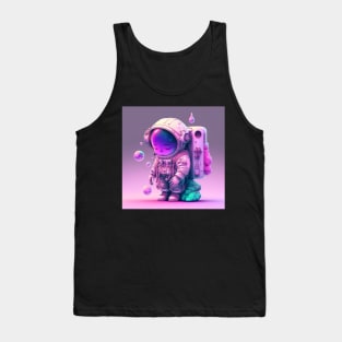 Vapor Wave Astronaut Tank Top